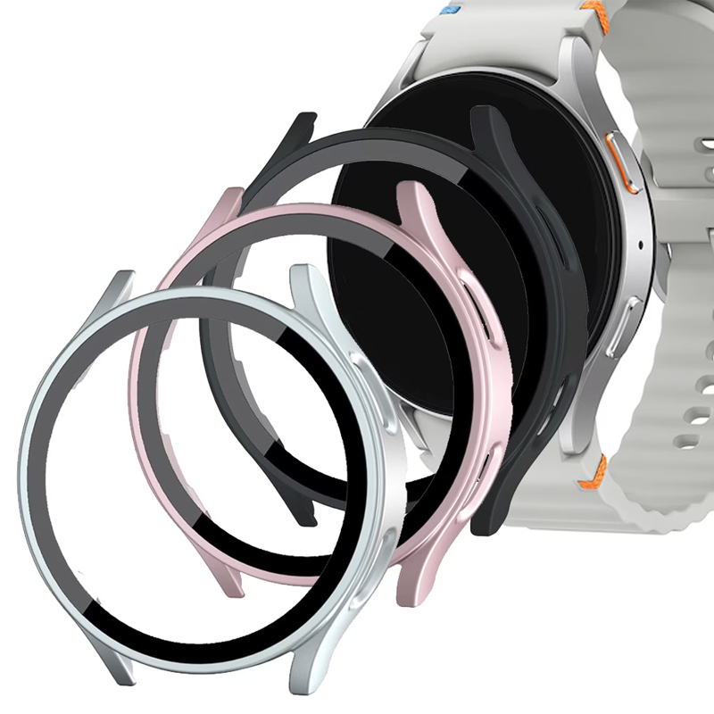Samsung Smartwatch Accessories - Hartes, mattes PC-Gehäuse mit gehärtetem Glas