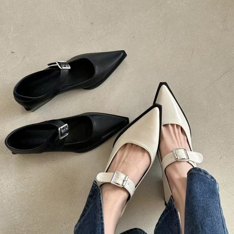 Leather Classic Strap - Modische Mary-Jane-Schuhe für Damen, Frühling und