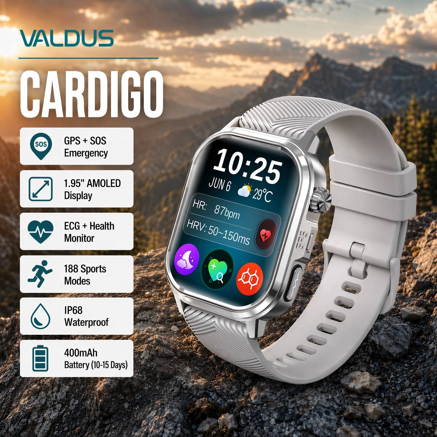 VALDUS CARDIGO Herren Damen EK – Smartwatch Custom Bewertung und Preis
