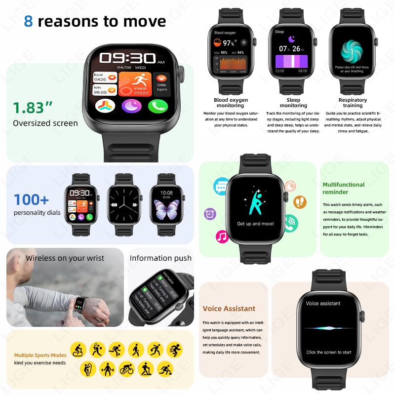 LIGE Smartwatch für Herren, 1, – Smartwatch Custom Bewertung und Preis
